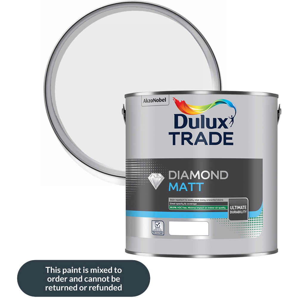 Dulux Trade Rock Salt Walls and Ceilings Diamond Matt Paint 2.5L Image 1