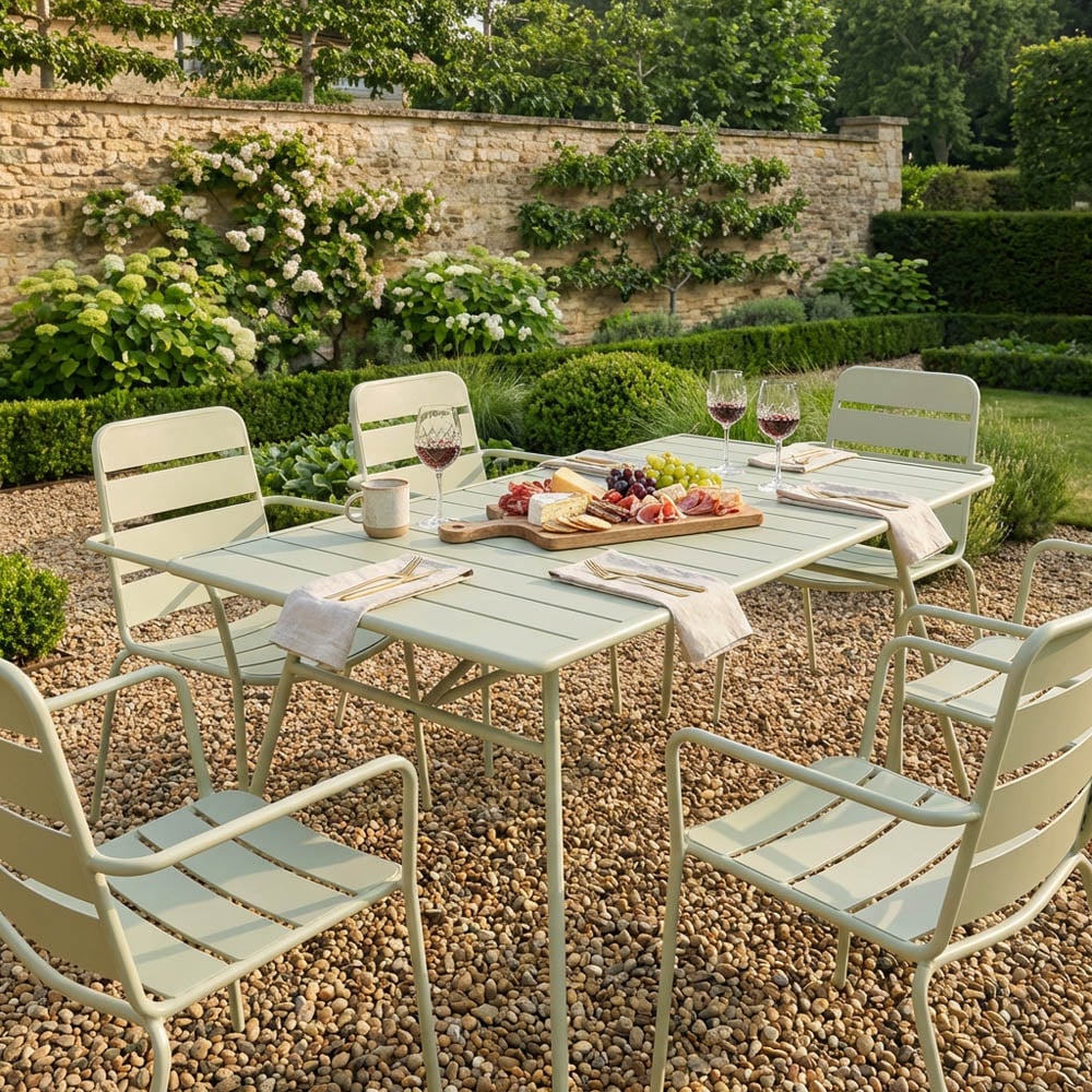 Ealing Dining Table and Chair Set Green Image 5