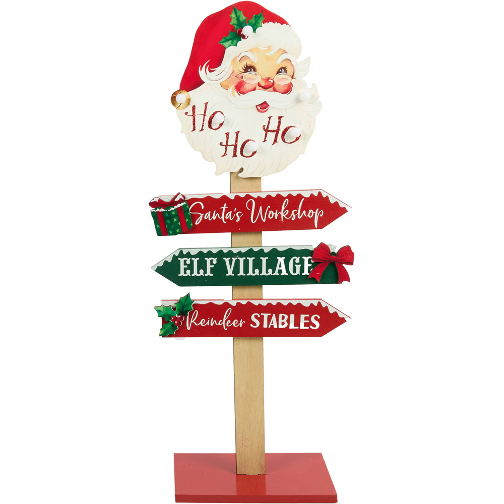 LED Standing Santa Sign Image 1