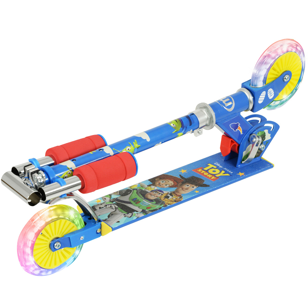 Toy Story Foldable Height Adjustable Kids Inline Scooter with Light Up Wheels Image 3
