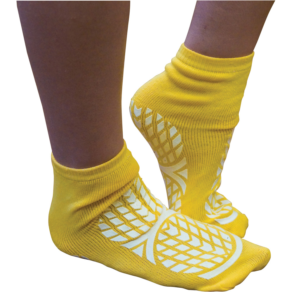 Aidapt Yellow Double Sided Patient Slipper Sock Large Image 2