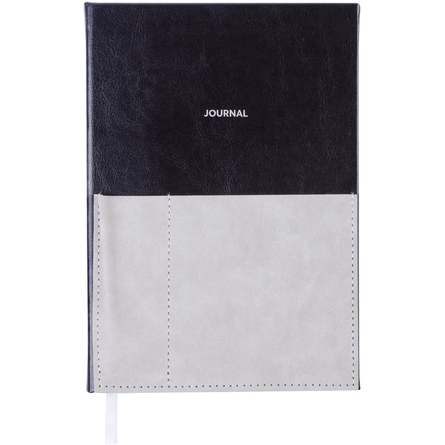 Black & Grey Stitched A5 Notebook Image 1