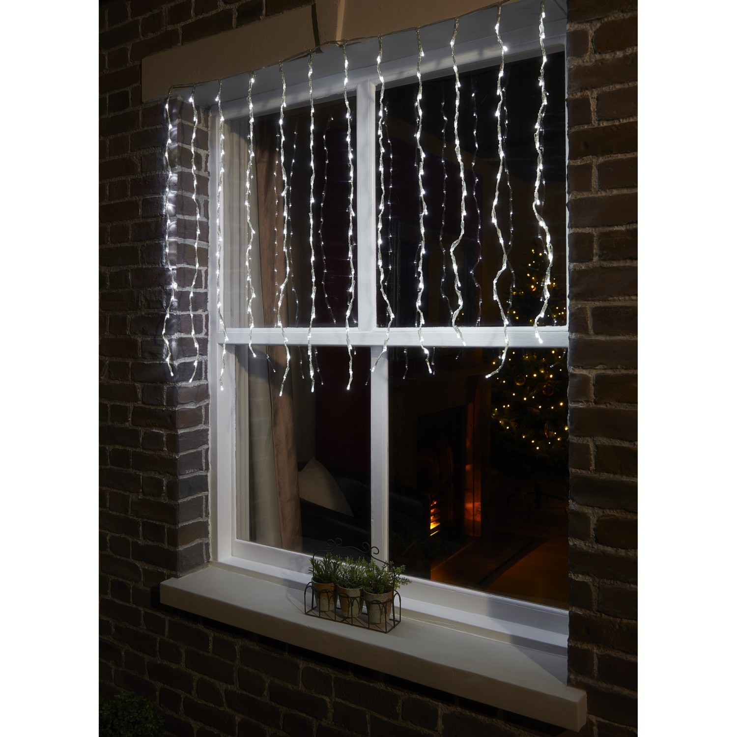 LED Waterfall Curtain Lights - White Image 1