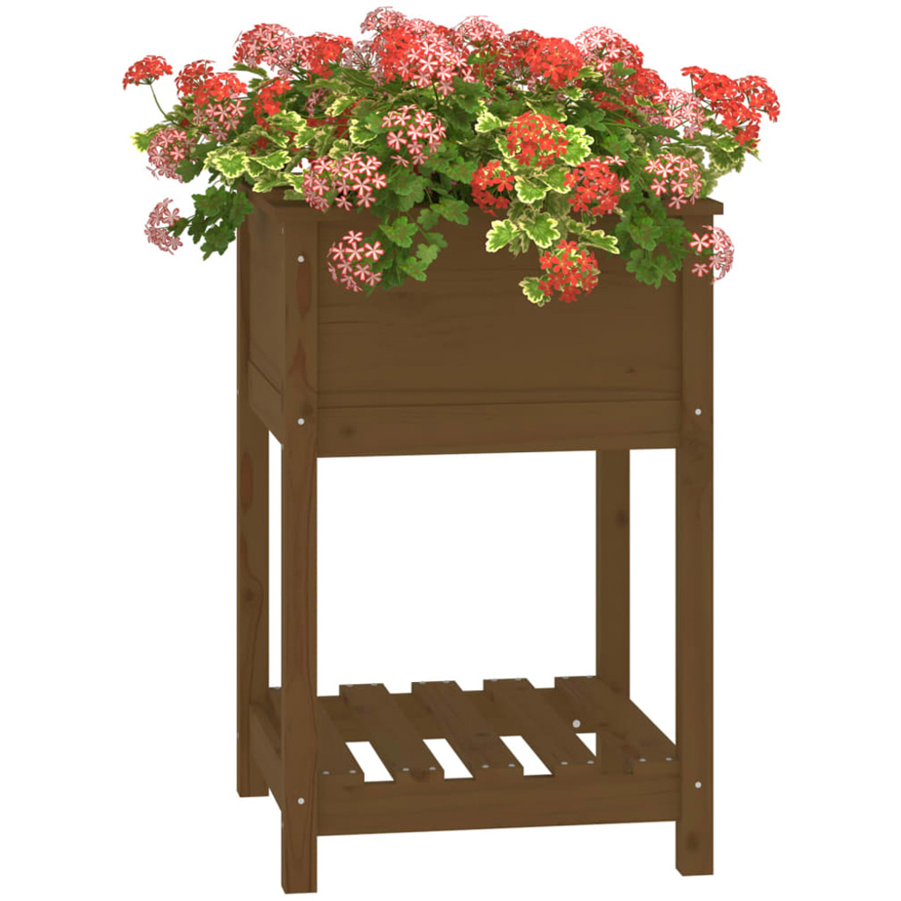 vidaXL Brown Wooden Garden Planter 57 x 54 x 81cm Image 3