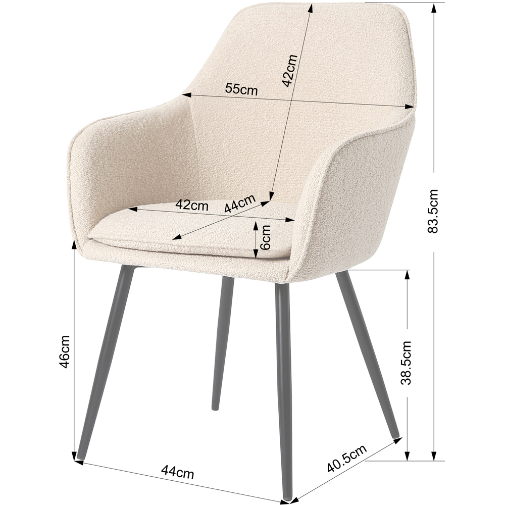 Muse Beige Boucle Accent Chair Image 9