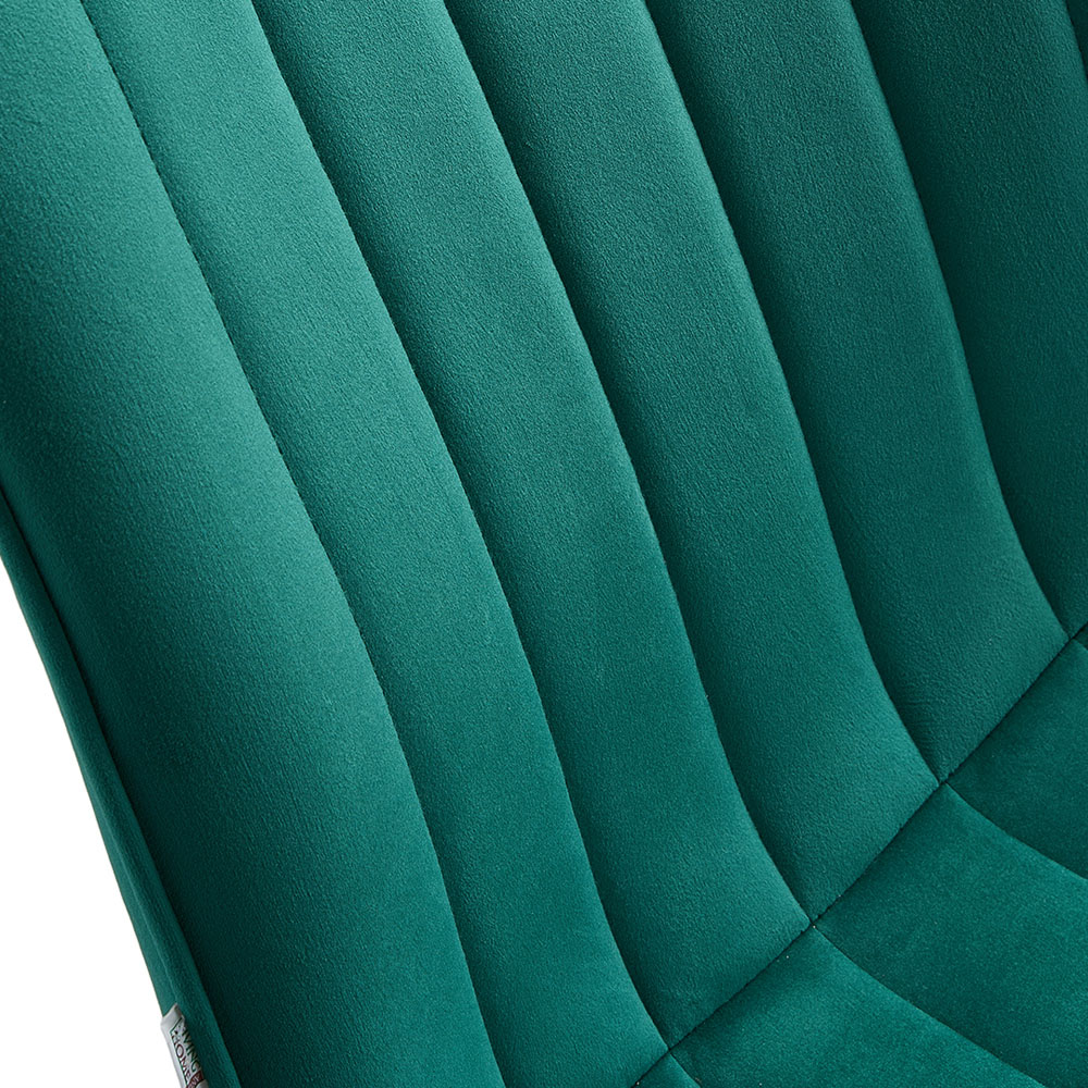 Living and Home Set of 2 Green Velvet Dining Chairs Image 8