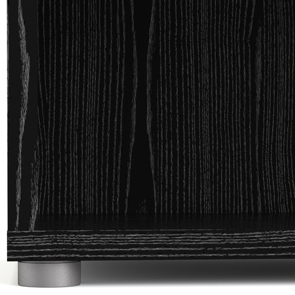 Florence 4 Shelf Black Woodgrain Bookcase Image 5