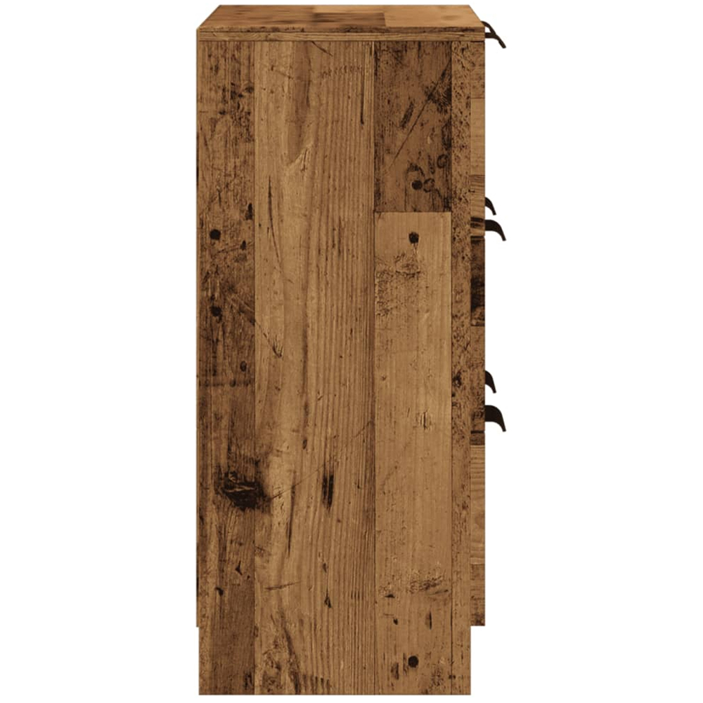 vidaXL 3 Drawer Old Wood Small Sideboard Image 5