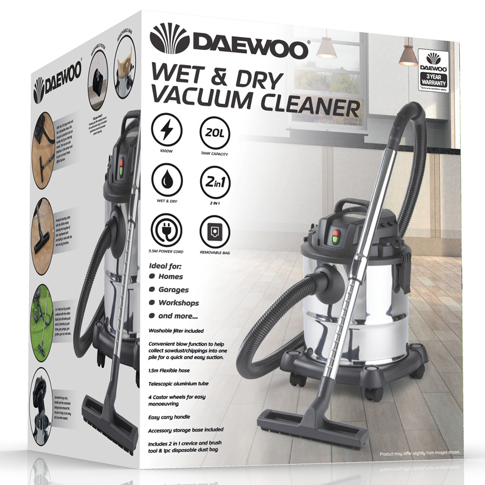 Daewoo Wet And Dry Vacuum Cleaner 20L Image 6