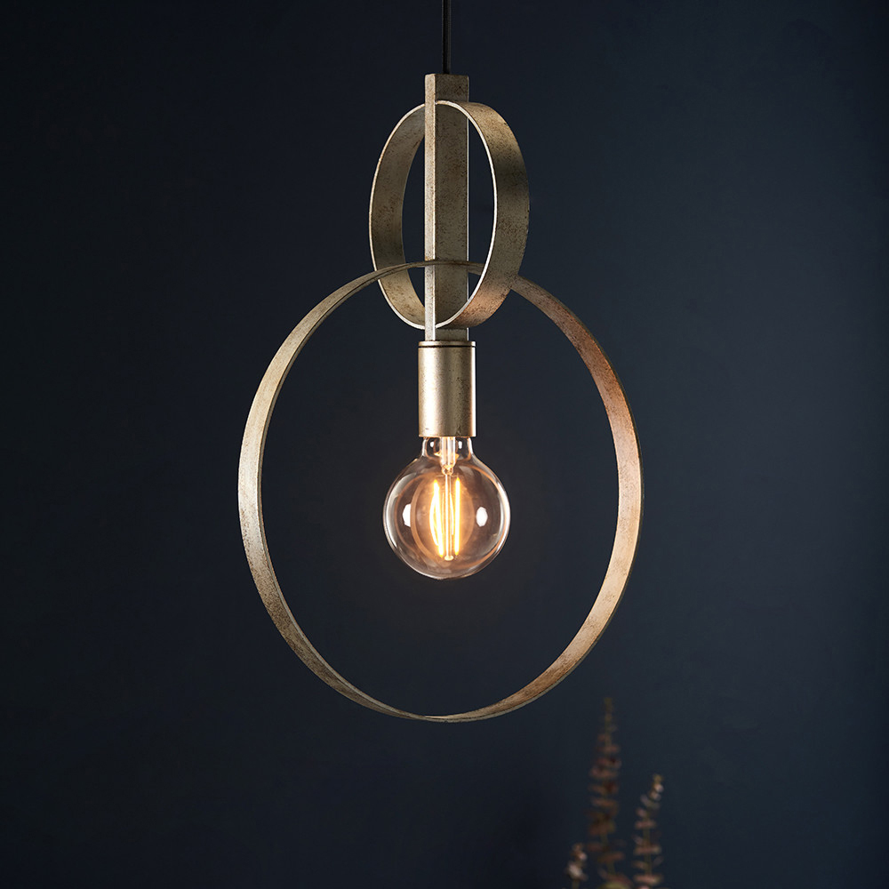 Merano Trento Antique Silver Leaf Pendant Ceiling Light Image 4