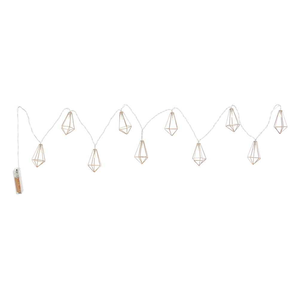 Wilko 10 Battery-Operated Country Christmas Copper-Effect Lights on String Image 3