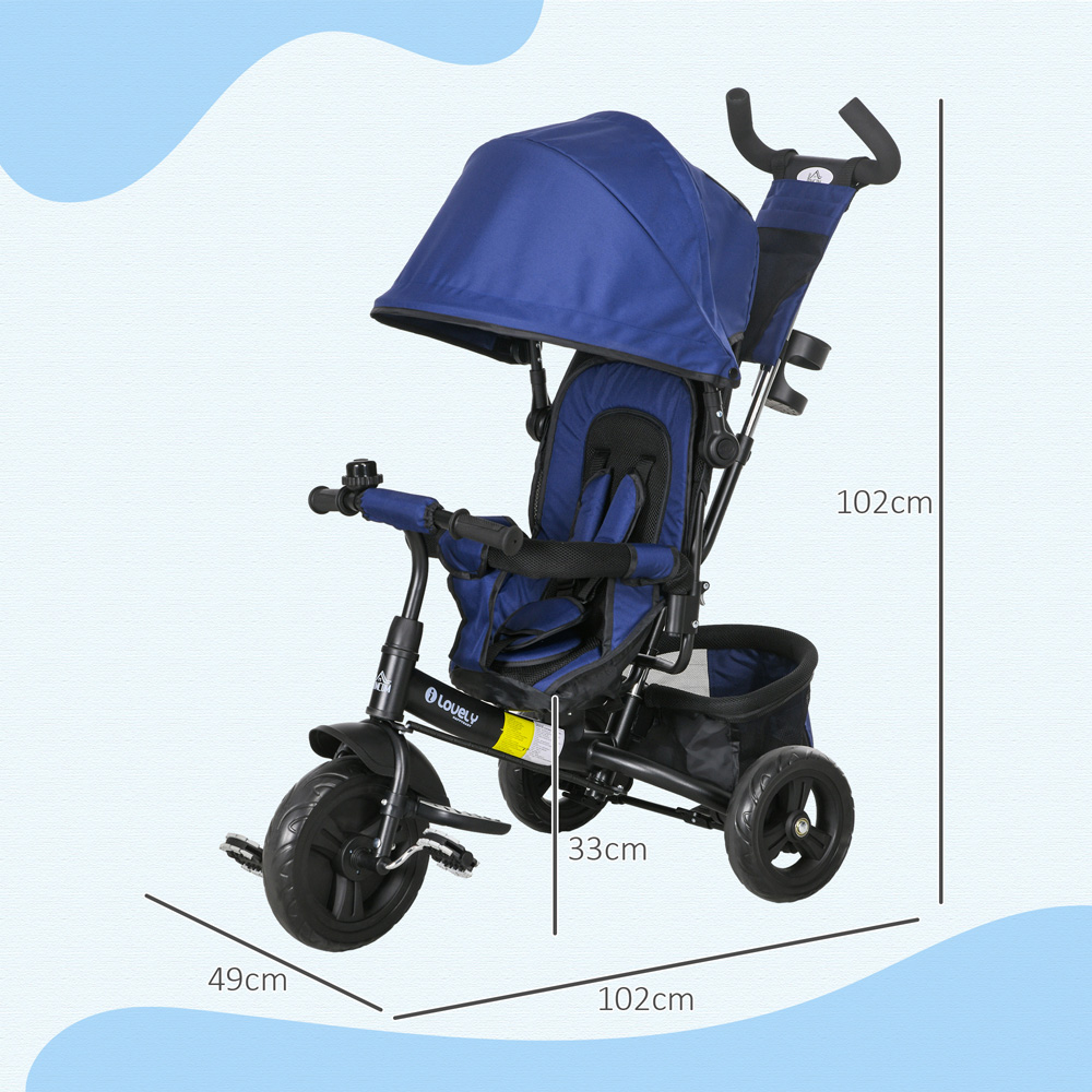 Tommy Toys Blue 6 in 1 Kids Trike Image 7