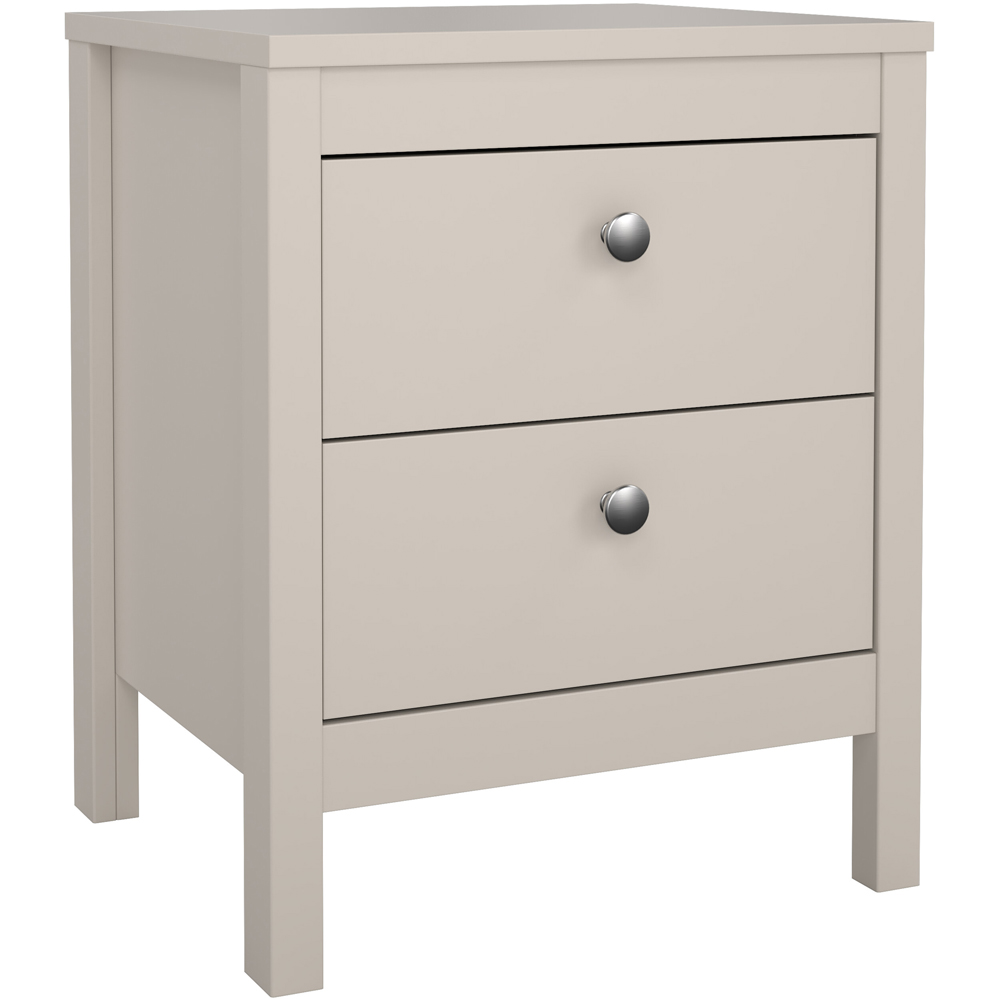 Florence Madrid 2 Drawer Cashmere Bedside Table Image 2