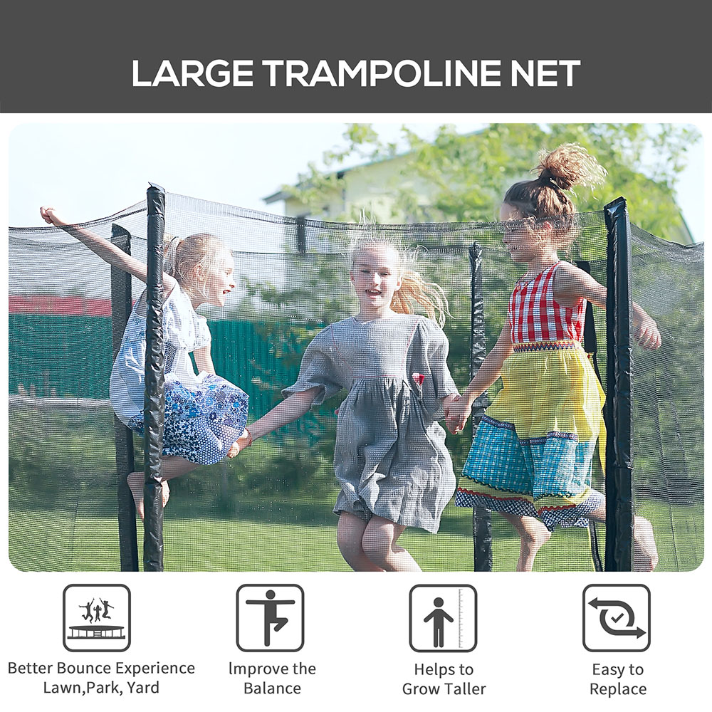 HOMCOM  8ft Trampoline Replacement Safety Enclosure Net Image 4
