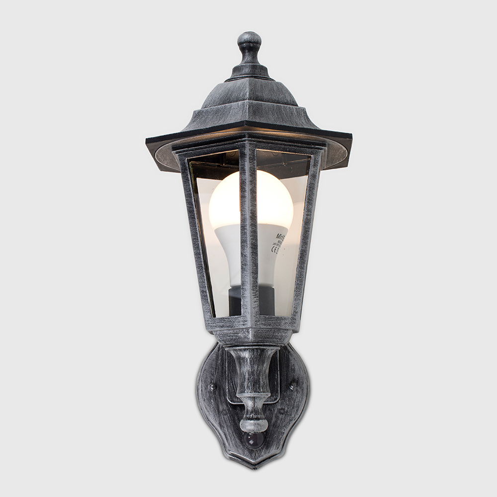 ValueLights Mayfair Silver Wall Lantern Image 7