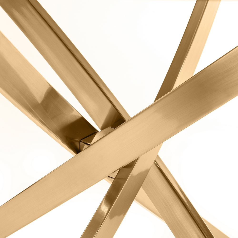 Julian Bowen Montero Metal and Glass 4 Seater Round Dining Table Image 5