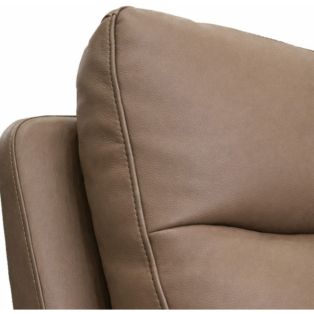 Aspire Marlowe 2 Seater Mushroom Leather Power Recliner Sofa with USB Charging Image 7