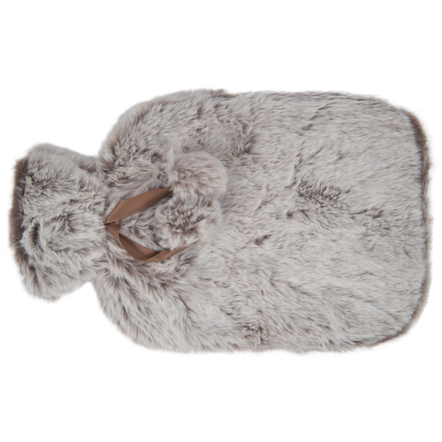 Tipped Fur Hot Water Bottle - Natural Image 1