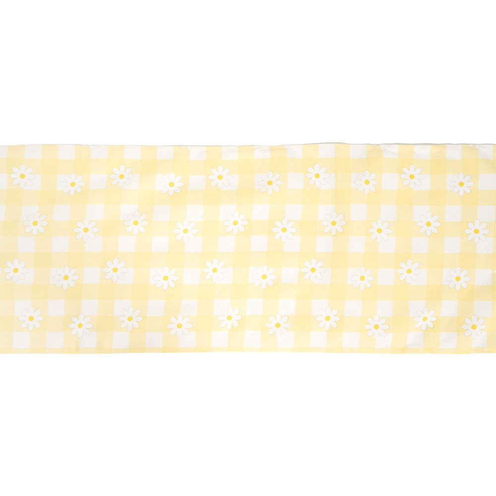 Gingham Daisy Table Runner Yellow Image 3