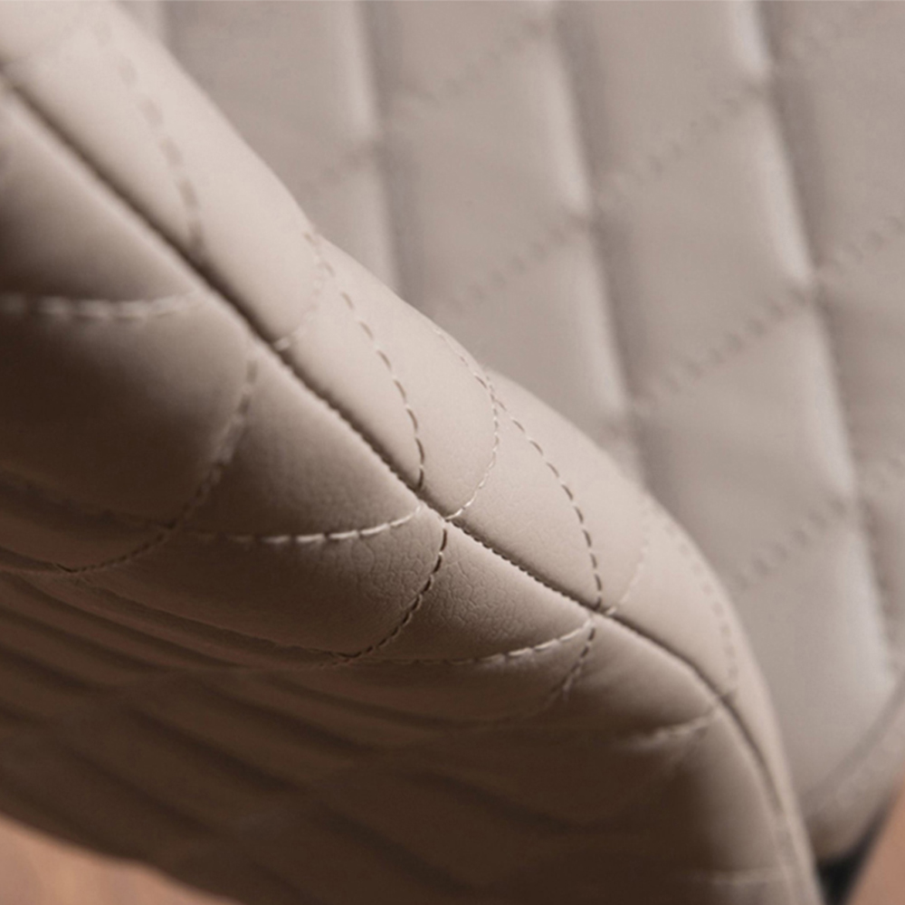 Furniturebox Solo Valera Wood Effect 4 Seater Dining Set Brown and Cappuccino Image 7