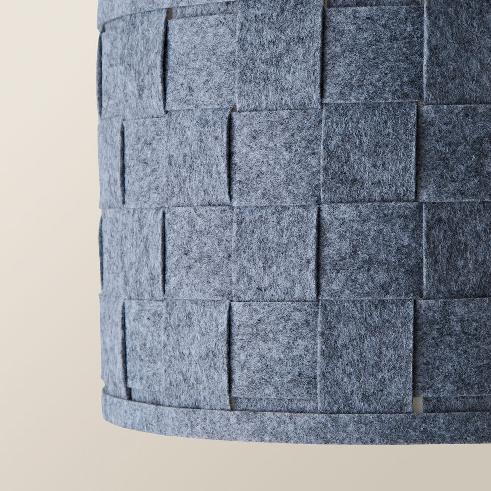 ValueLights Monza Grey Felt Weave Large Lamp Shade Image 4