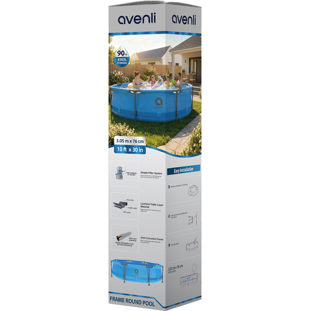 Frame Round Pool Set Blue 10ft Image 5