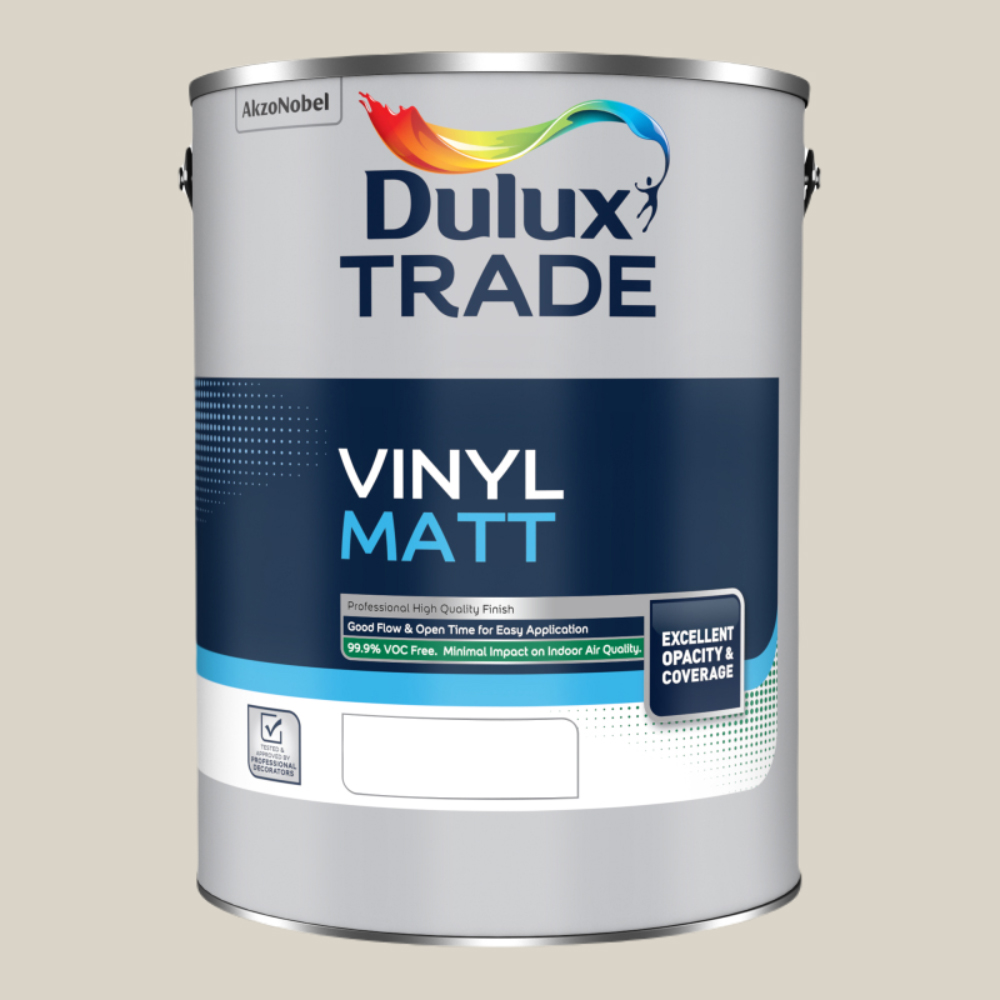 Dulux Trade Egyptian Cotton Walls and Ceilings Vinyl Matt Paint 5L Image 2