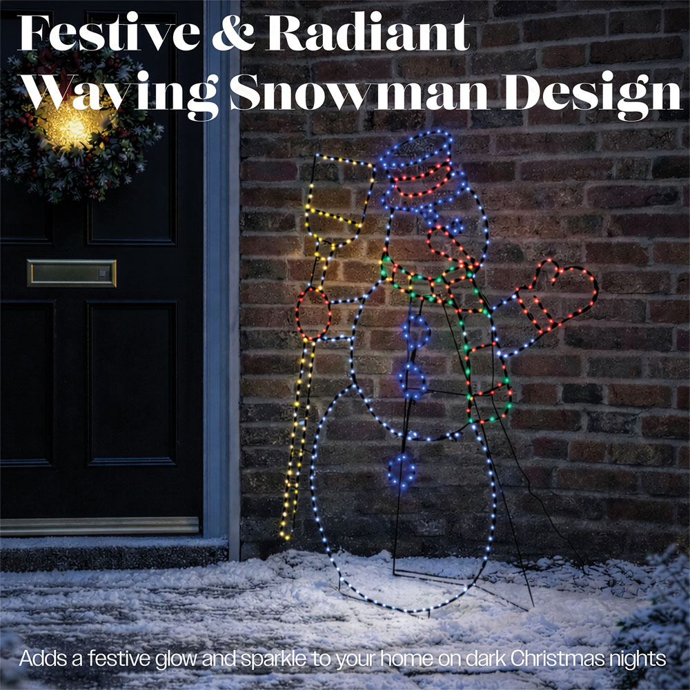 Xmas Haus 399 Multicolour LED Snowman Christmas Decoration 79cm Image 3