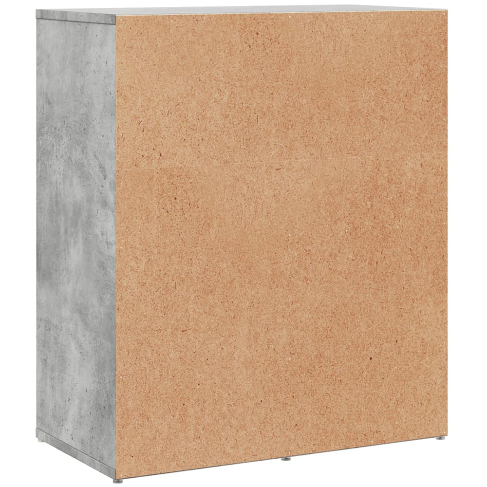 vidaXL Single Door 3 Drawer Concrete Grey Wooden Sideboard Set of 2 Image 5