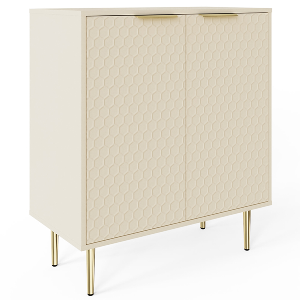 GFW Azariah 2 Door Ivory Compact Sideboard Image 2