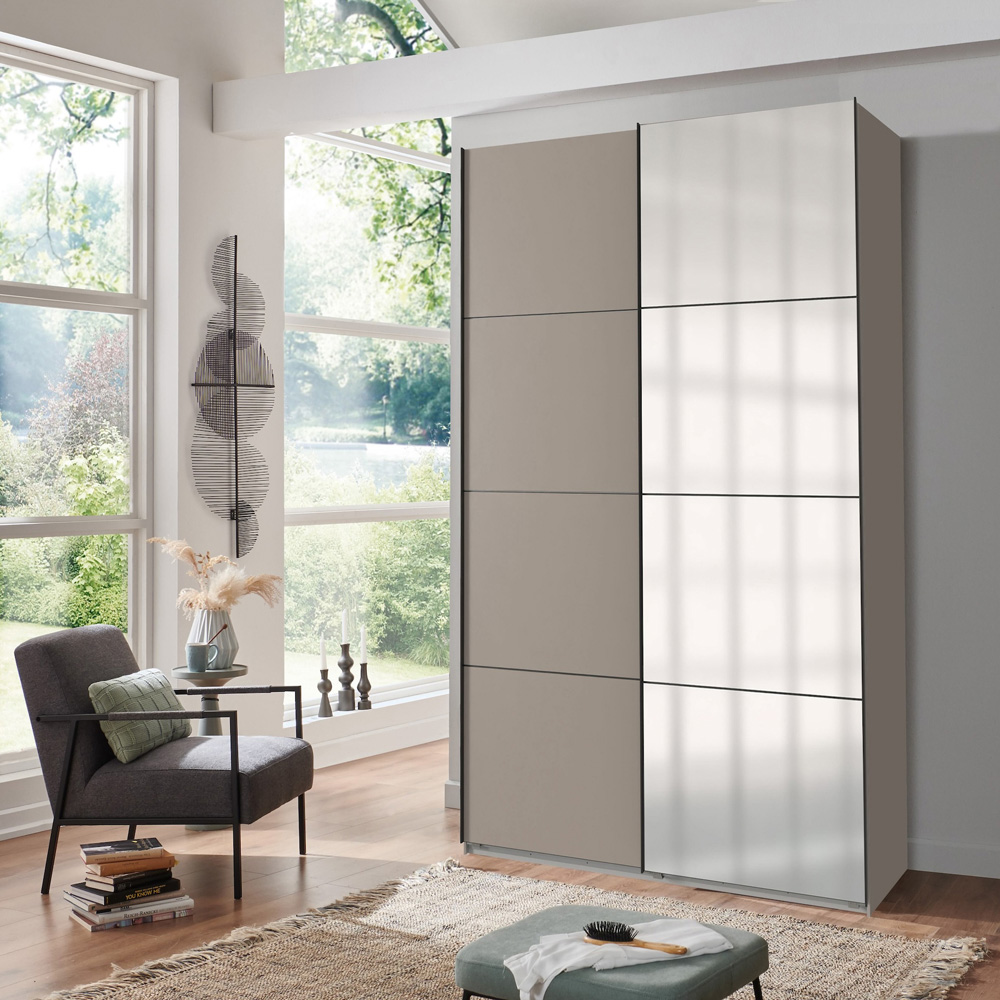 TJ'S Aalst 2-Section Sahara Grey Sliding Wardrobe Image 5