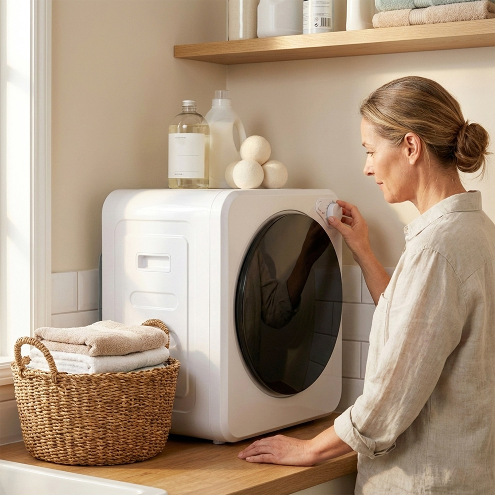 HOMCOM White Front Load Laundry Dryer with 2 Power Modes 4kg Image 4