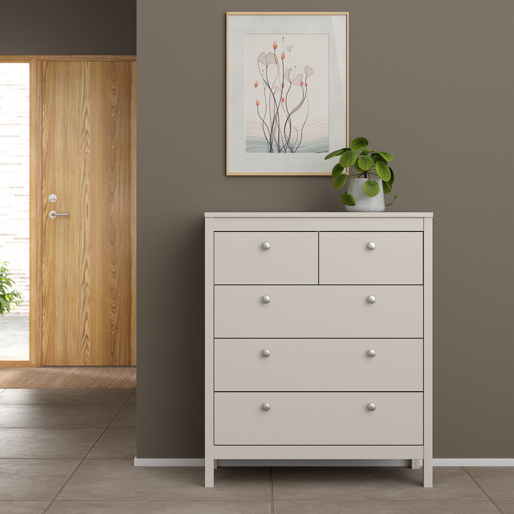 Florence Madrid 5 Drawer Cashmere Chest of Drawers Image 5