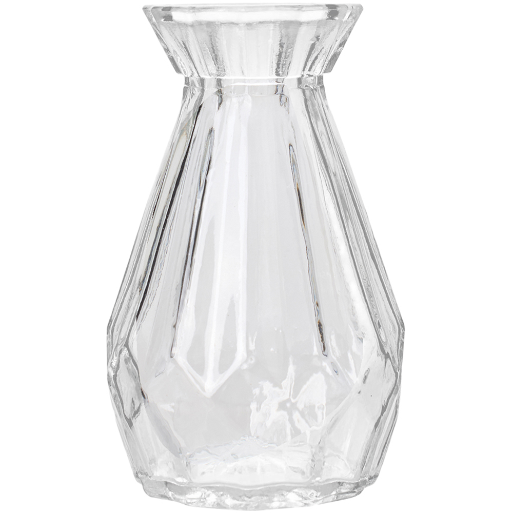 Living and Home 5 Piece Clear Small Glass Bud Vase Set Image 3