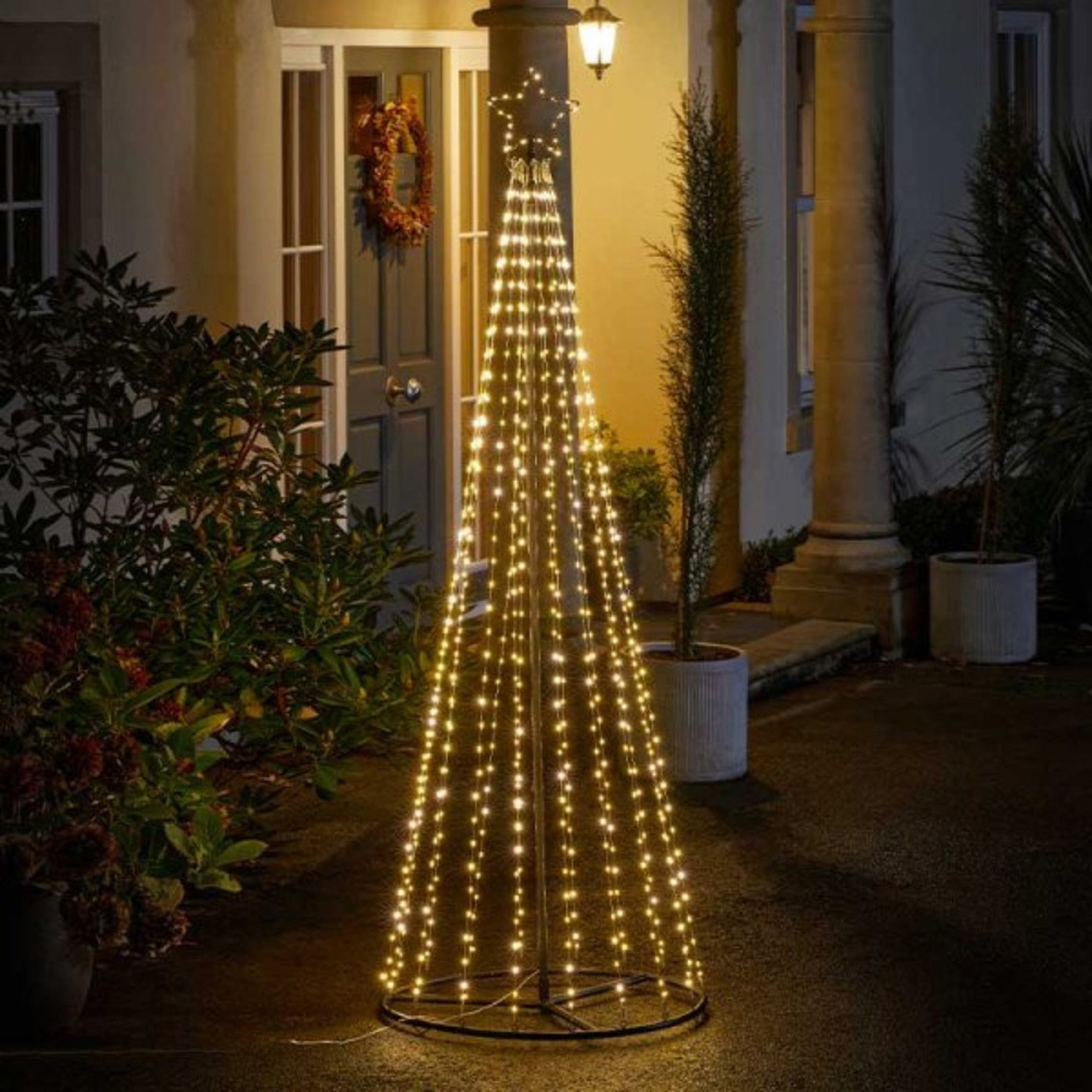Samuel Alexander Warm and Cool White LED Pre-Lit Twinkle Maypole Christmas Tree 210cm Image 2