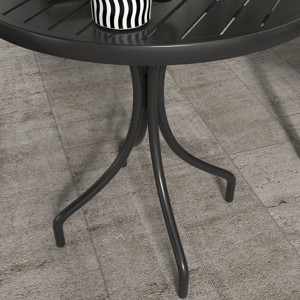 Outsunny Black Round Garden Table Image 4