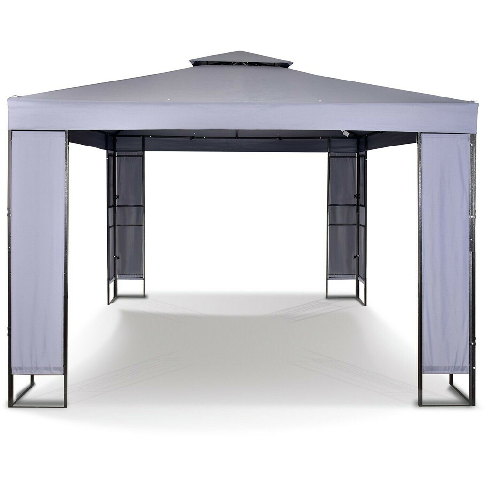 Maximus 3 x 3m 2-Tier Grey Patio Gazebo with Removable Side Image 2