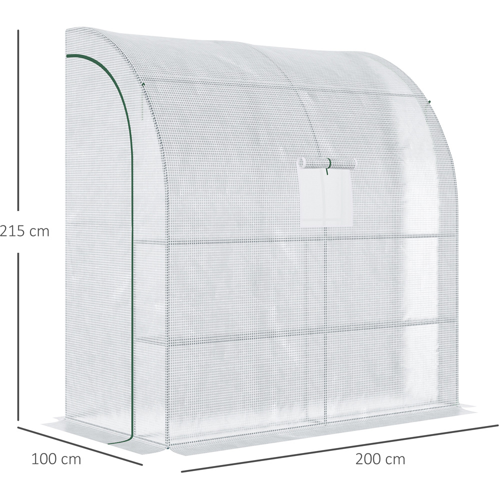 Outsunny White 3.2 x 6.5ft 3-Tier Walk In Greenhouse Image 8