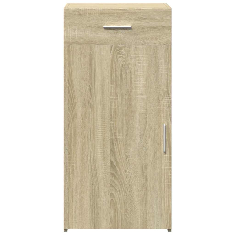vidaXL Single Door Single Drawer Sonoma Oak Sideboard Image 4