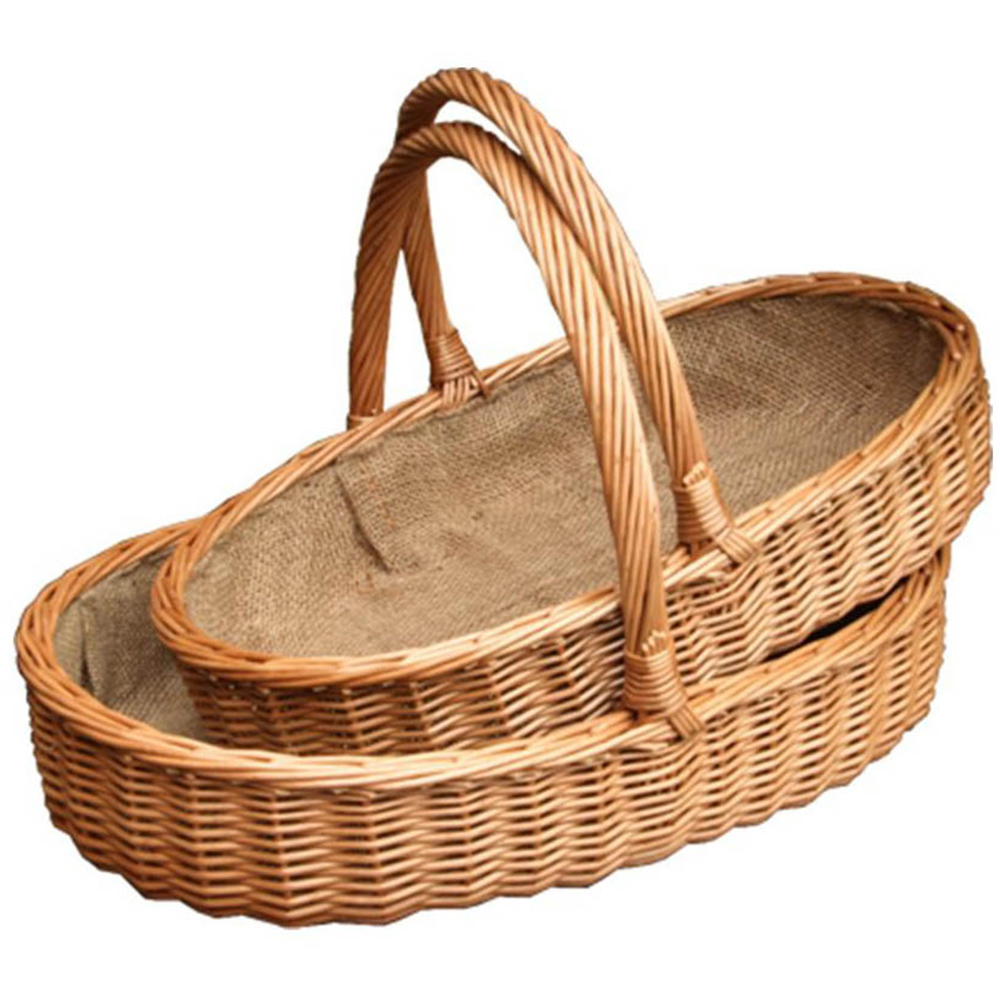 Red Hamper Lined Harrogate Garden Trugs Set of 2 Image 1