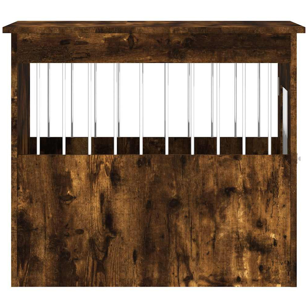 vidaXL Smoked Oak Processed Wood Dog Crate Furniture 55 x 75 x 65cm Image 7