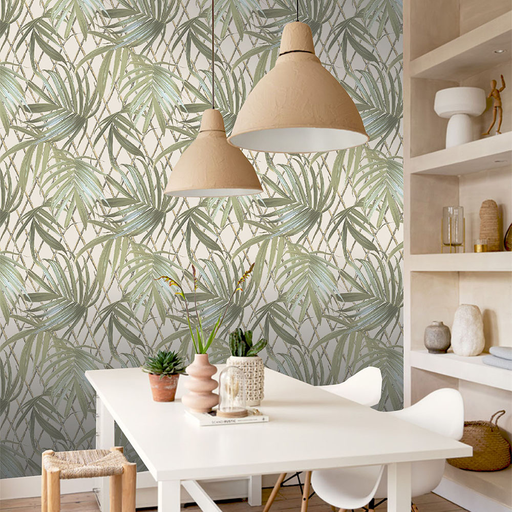 Rasch Paradise Palm Green Wallpaper Image 6