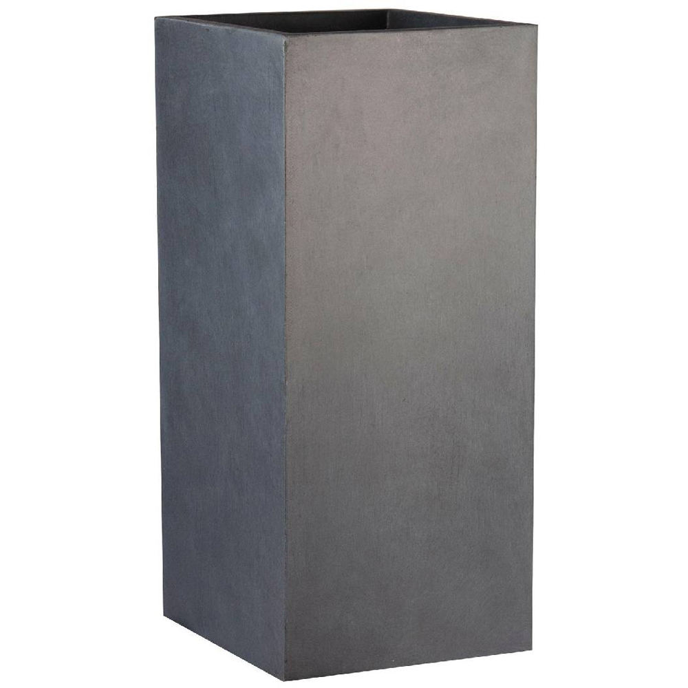 wilko Faux Lead Dark Grey Light Concrete Outdoor Planter 50cm Image 1