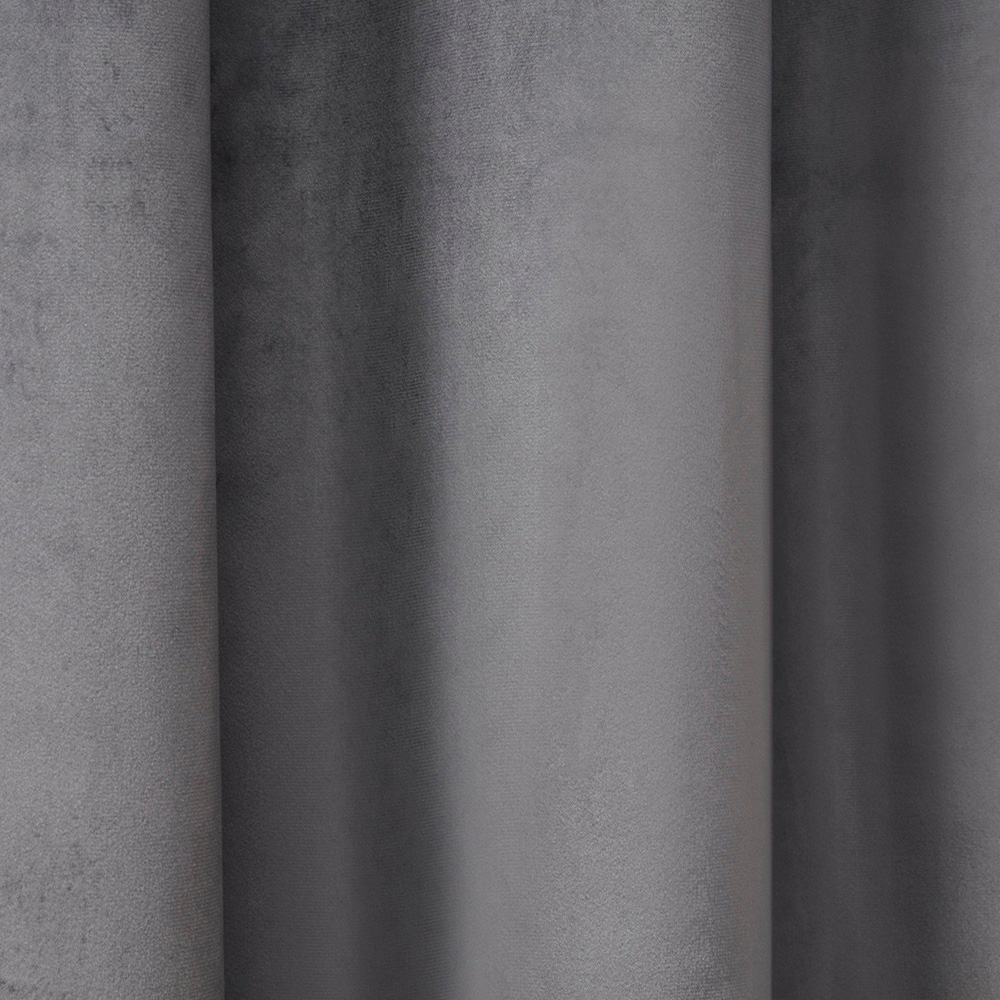 Divante Vermont Charcoal Velvet Blackout Curtains 183 x 168cm Image 4