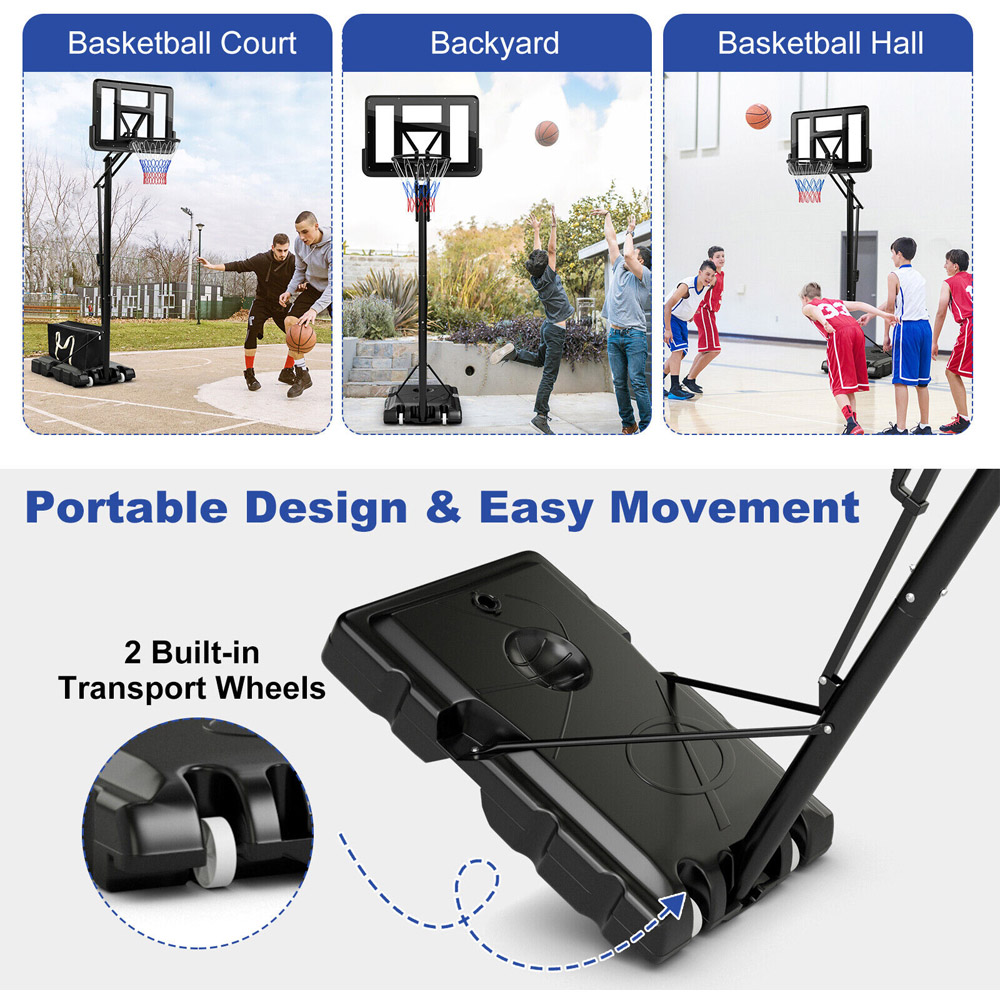 Costway Kids Height Adjustable Basketball Hoop Stand Image 3