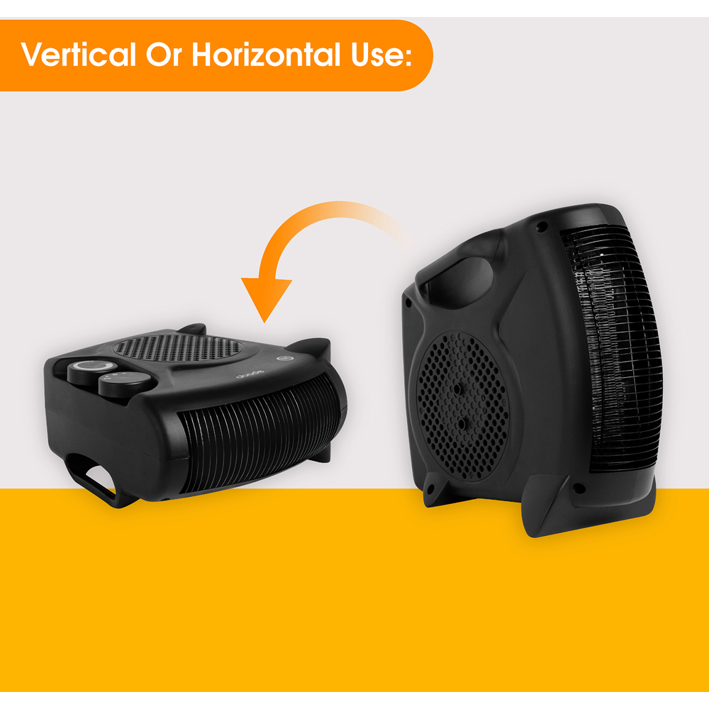 Abode AFH1001B Black Horizontal and Vertical Fan Heater Image 8
