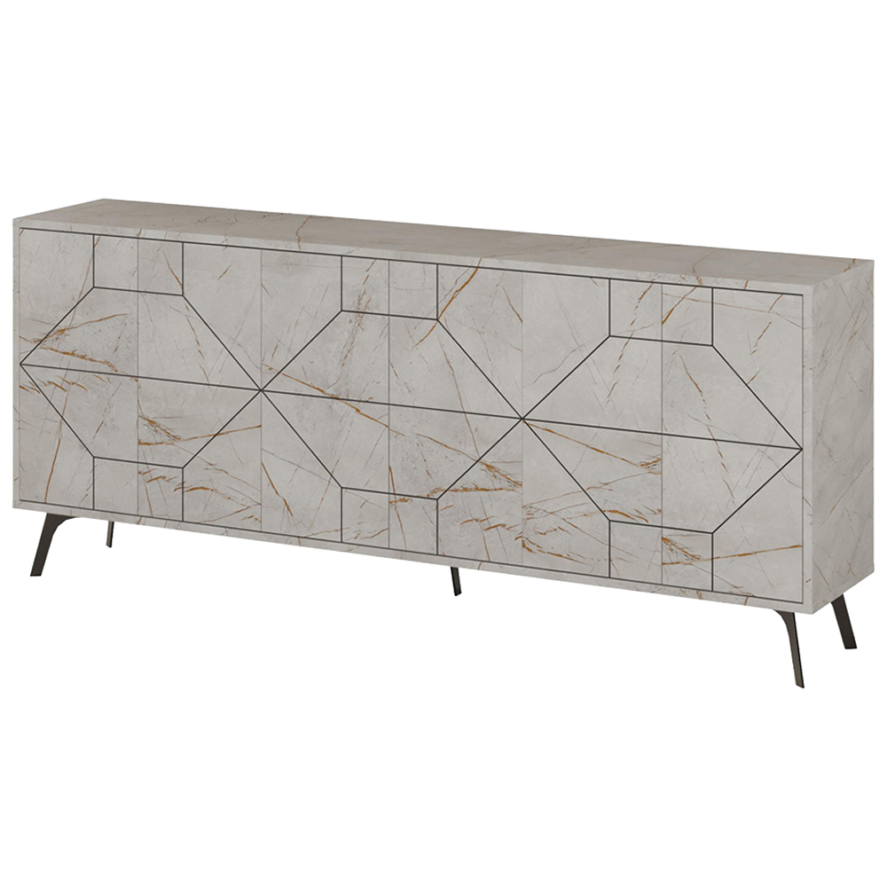 Decortie Dune 4 Door Gold Marble Effect Sideboard Image 2