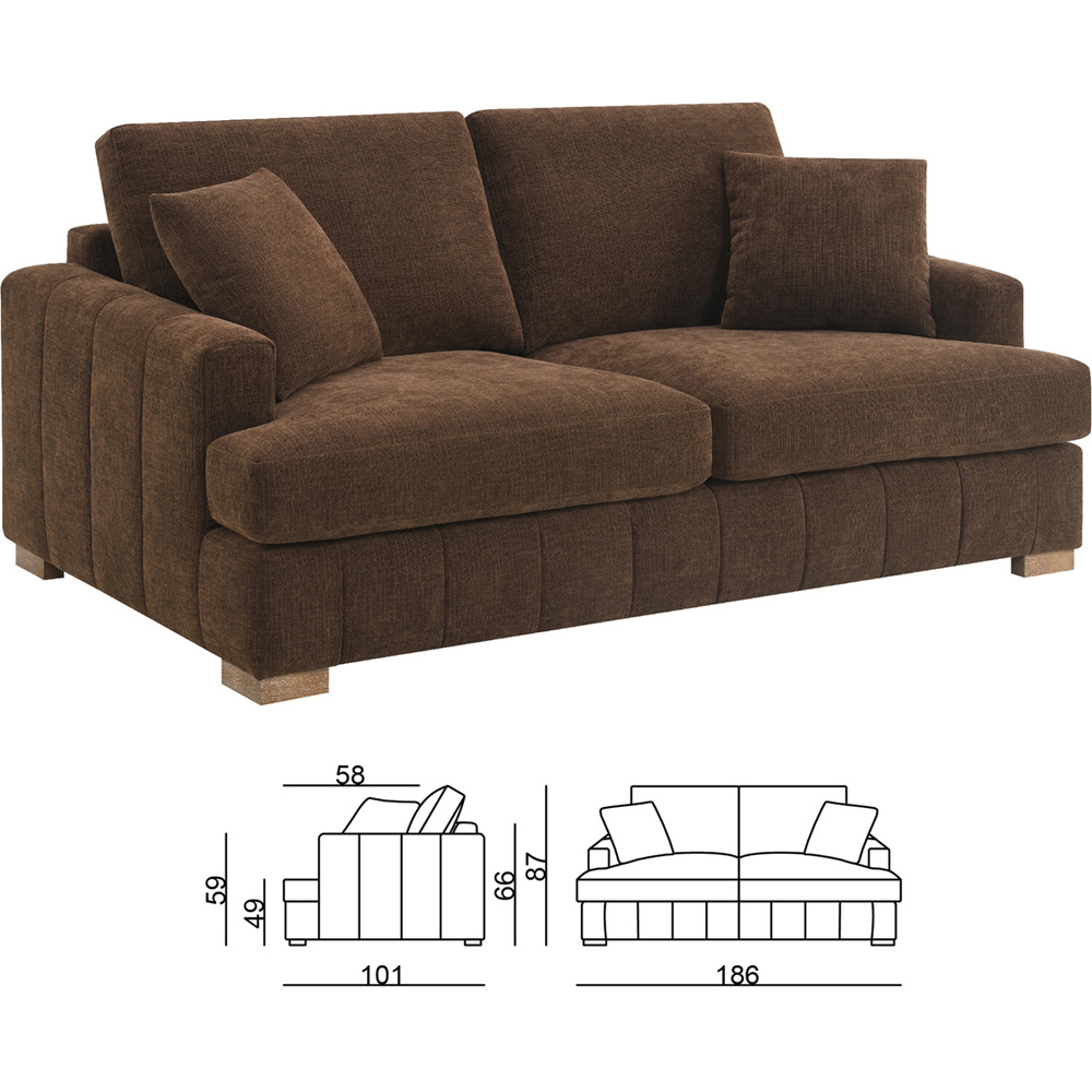 Arden Sofa Brown 2 Seater Image 8