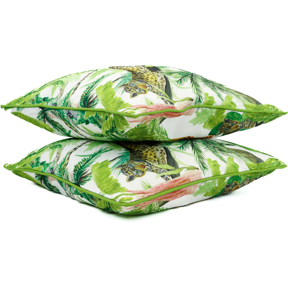 Streetwize Green Leopard Jungle Outdoor Scatter Cushion 4 Pack Image 4