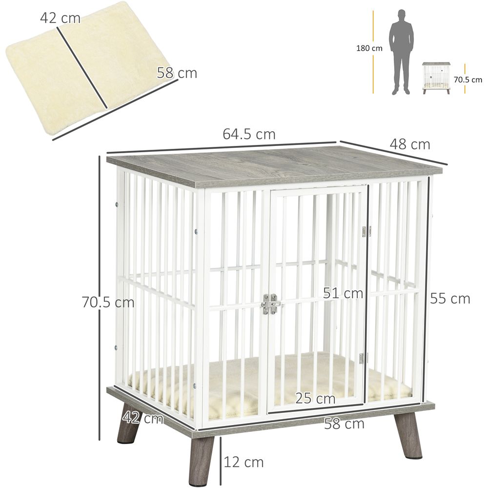 PawHut Small Dog Crate Side End Table Image 5